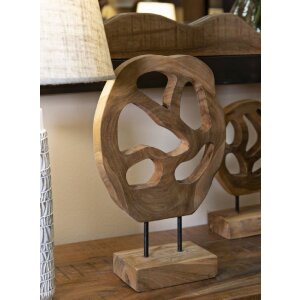 Mauro Ferretti Skulptur Lubang aus Teakholz 25x10x38 cm braun