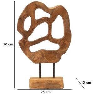 Mauro Ferretti Skulptur Lubang aus Teakholz 25x10x38 cm braun