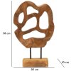 Mauro Ferretti Skulptur Lubang aus Teakholz 25x10x38 cm braun