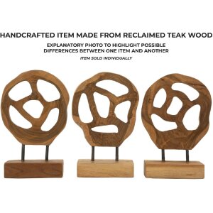 Mauro Ferretti Skulptur Lubang aus Teakholz 18x10x27 cm braun