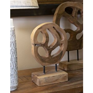 Mauro Ferretti Skulptur Lubang aus Teakholz 18x10x27 cm braun