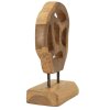 Mauro Ferretti Skulptur Lubang aus Teakholz 18x10x27 cm braun