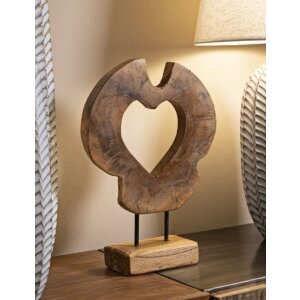 Mauro Ferretti Skulptur Hasi Teakholz 28x10x38 cm braun