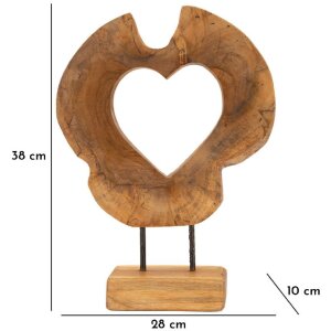 Mauro Ferretti Skulptur Hasi Teakholz 28x10x38 cm braun