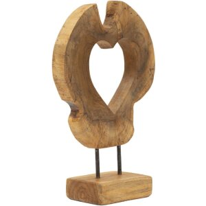 Mauro Ferretti Skulptur Hasi Teakholz 28x10x38 cm braun