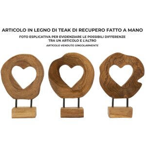 Mauro Ferretti sculptură Hasi lemn de tec 20x10x28 cm maro