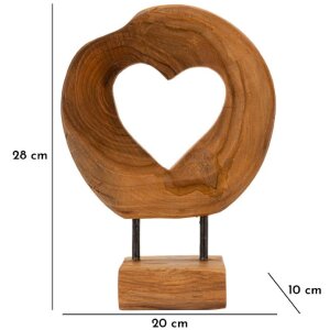 Mauro Ferretti sculptură Hasi lemn de tec 20x10x28 cm maro