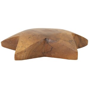 Mauro Ferretti Deko Stern Teakholz Ø19x5 cm braun