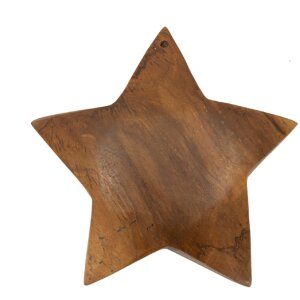 Mauro Ferretti Deko Stern Teakholz Ø19x5 cm braun
