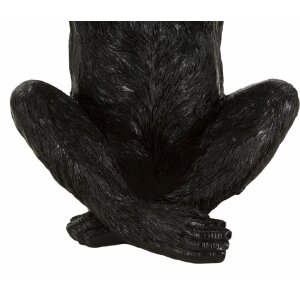 Mauro Ferretti decorativ maimuță castron Ø23x31.5 cm negru aur lucios