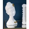 Mauro Ferretti Büste Buddha 21,5x16x35 cm weiß gold glänzend