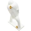Mauro Ferretti Büste Buddha 21,5x13x36 cm weiß gold
