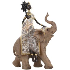 Mauro Ferretti Masai mit Elefant 22,5x12x32,5 cm