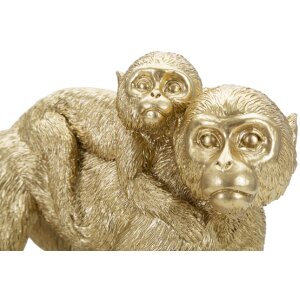 Mauro Ferretti maimuță decorativă cu copil 29.5x11.5x18.5 aur