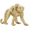 Mauro Ferretti maimuță decorativă cu copil 29.5x11.5x18.5 aur