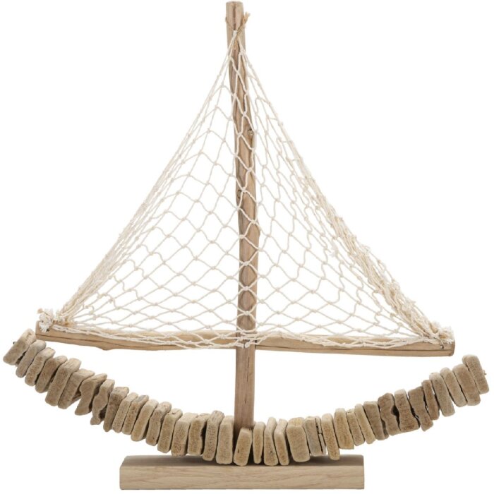 Mauro Ferretti Deko Segelboot 45x7x45 natur