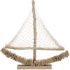 Mauro Ferretti Deko Segelboot 45x7x45 natur