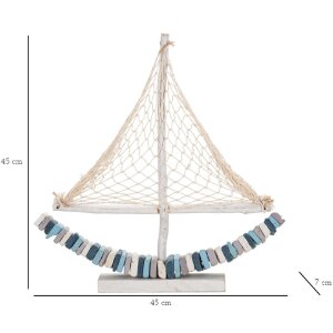 Mauro Ferretti Deko Segelboot 45x7x45 multicolor