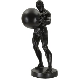 Mauro Ferretti Statue Atlas 18,5x20,5x43,5 cm schwarz