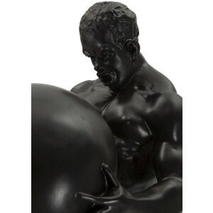 Mauro Ferretti Statue Atlas 18,5x20,5x43,5 cm schwarz