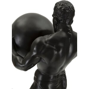 Mauro Ferretti Statue Atlas 18,5x20,5x43,5 cm schwarz