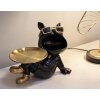 Mauro Ferretti Dekofigur Hund Buddy mit Tablett 27x17x18,5 cm schwarz gold