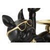 Mauro Ferretti figurină decorativă câine Rover cu tavă 23.5x13x18.5 cm aur negru