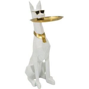 Mauro Ferretti Dekoskulptur Hund Ory mit Tablett 27x51x74...