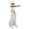 Mauro Ferretti sculptură decorativă câine Ory cu tavă 27x51x74 cm aur alb