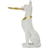 Mauro Ferretti sculptură decorativă câine Ory cu tavă 27x51x74 cm aur alb