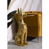 Mauro Ferretti sculptură decorativă câine Pit cu tavă 30x64x91 cm aur