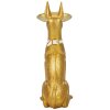 Mauro Ferretti Dekoskulptur Hund Pit mit Tablett 27x51x74 cm gold