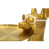 Mauro Ferretti Dekoskulptur Hund Pit mit Tablett 27x51x74 cm gold