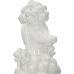 Mauro Ferretti Dekoskulptur Pudel sitzend 20x26x61 cm weiß