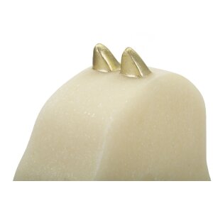 Mauro Ferretti Dekofigur Schachpferd Quarzy 14x13x31 cm weiß gold