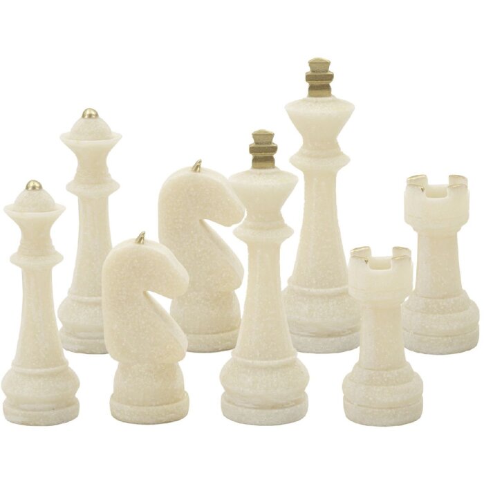 Mauro Ferretti set de piese de șah Quarzy 8 piese aur alb