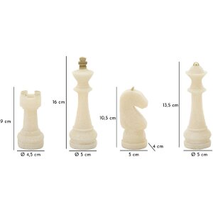 Mauro Ferretti set de piese de șah Quarzy 8 piese aur alb