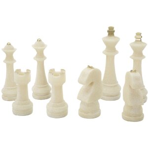 Mauro Ferretti set de piese de șah Quarzy 8 piese aur alb