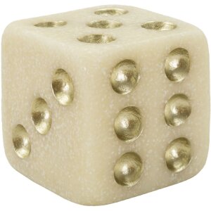 Mauro Ferretti Würfel Quarzy 8x8x8 cm weiß gold