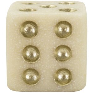 Mauro Ferretti Würfel Quarzy 8x8x8 cm weiß gold