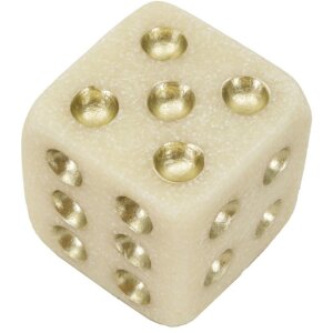 Mauro Ferretti Würfel Quarzy 8x8x8 cm weiß gold