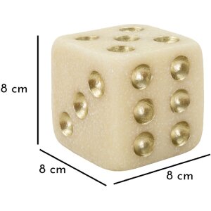 Mauro Ferretti Würfel Quarzy 8x8x8 cm weiß gold