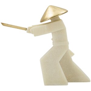 Mauro Ferretti Dekofigur Samurai Toku Quarzy 34x12x30 cm weiß gold
