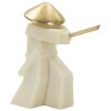 Mauro Ferretti Dekofigur Samurai Toku Quarzy 34x12x30 cm weiß gold