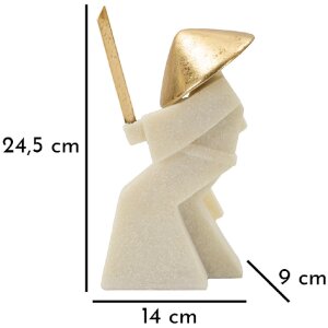 Mauro Ferretti figurină decorativă Samurai Toku Quarzy 14x9x24.5 cm aur alb