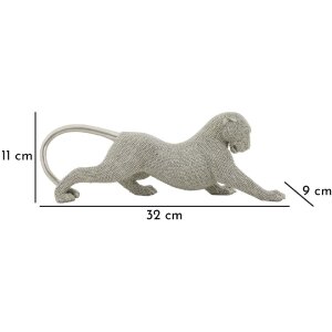 Mauro Ferretti Dekofigur Panther Sparky 32x9x11 cm silber
