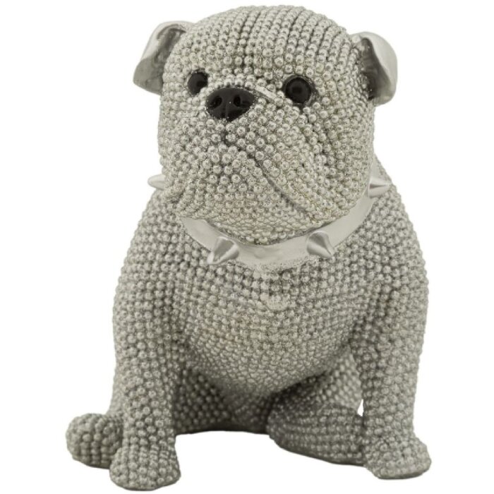 Mauro Ferretti Figurină decorativă buldog Sparky 17x11x14 cm argint