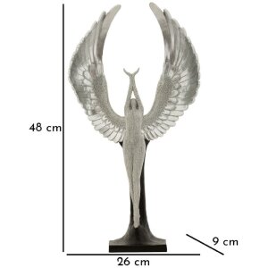 Mauro Ferretti figură decorativă statuie Sparky 26x9x48 cm argintiu negru