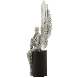 Mauro Ferretti Dekofigur Engel Sparky 24x8x34 cm silber...