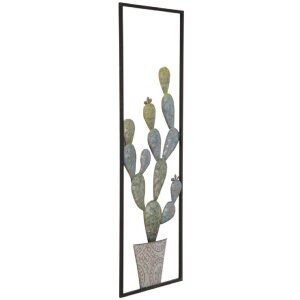 Mauro Ferretti decor de perete cactus cadru 31x2.5x90 cm verde albastru deschis